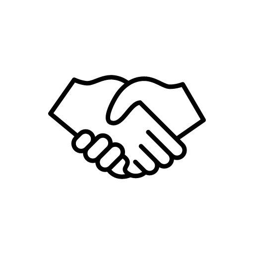 clasped hands in a handshake