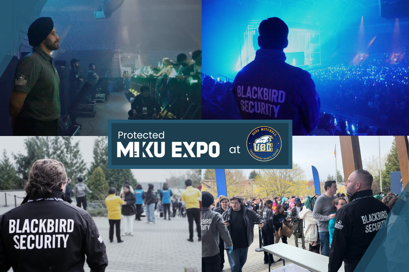 Blackbird Security event security in Vancouver at the UBC Thunderbird Stadium for Hatsune Miku Expo 2024