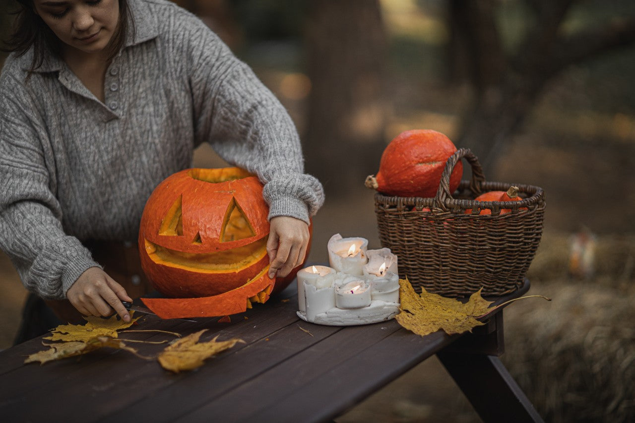 pumpkins after dark